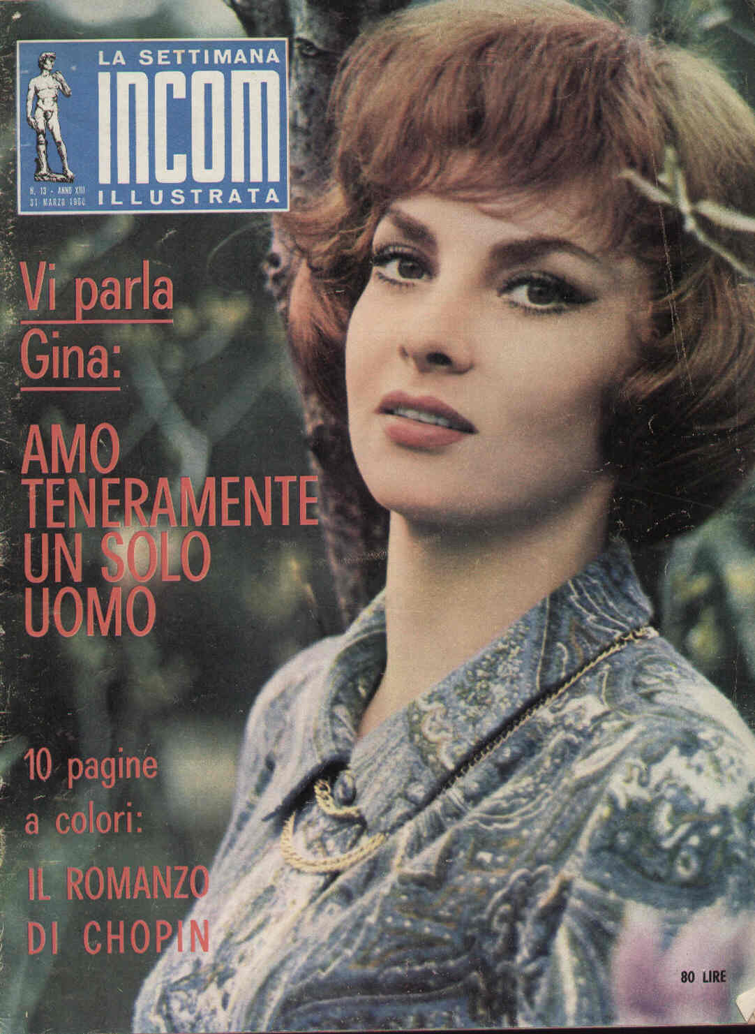 SETTIMANA INCOM magazine side cover 31 March 1960
