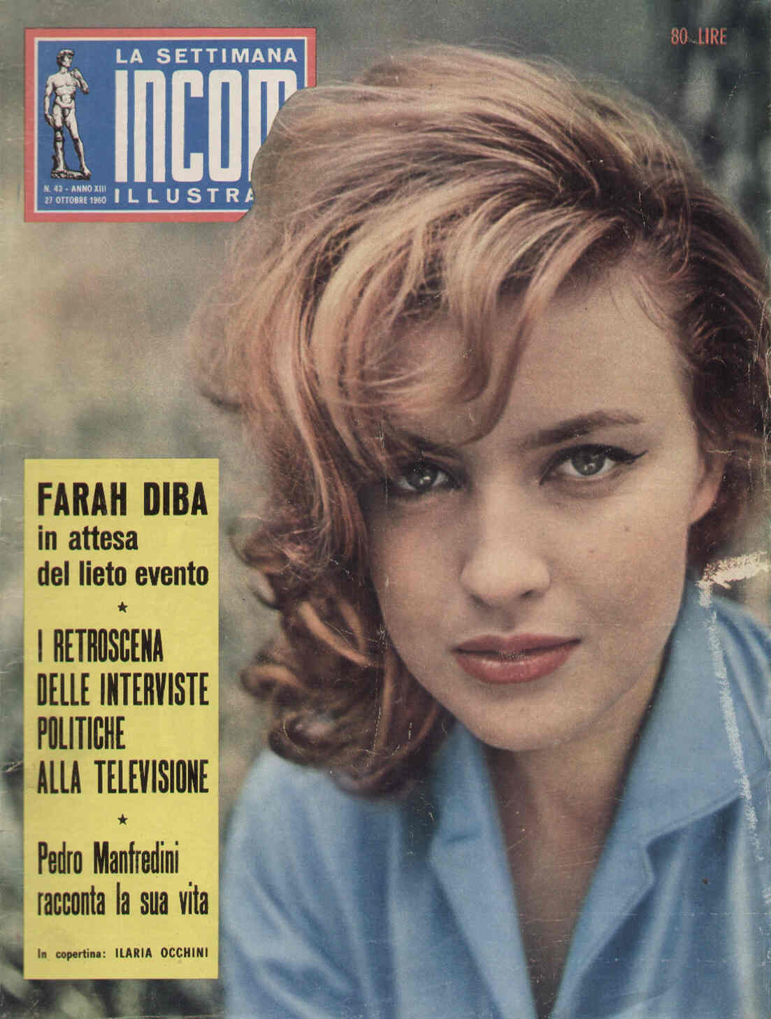 SETTIMANA INCOM magazine side cover 27 October 1960
