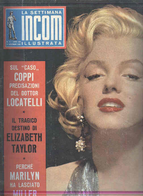 SETTIMANA INCOM magazine side cover 25 November 1960