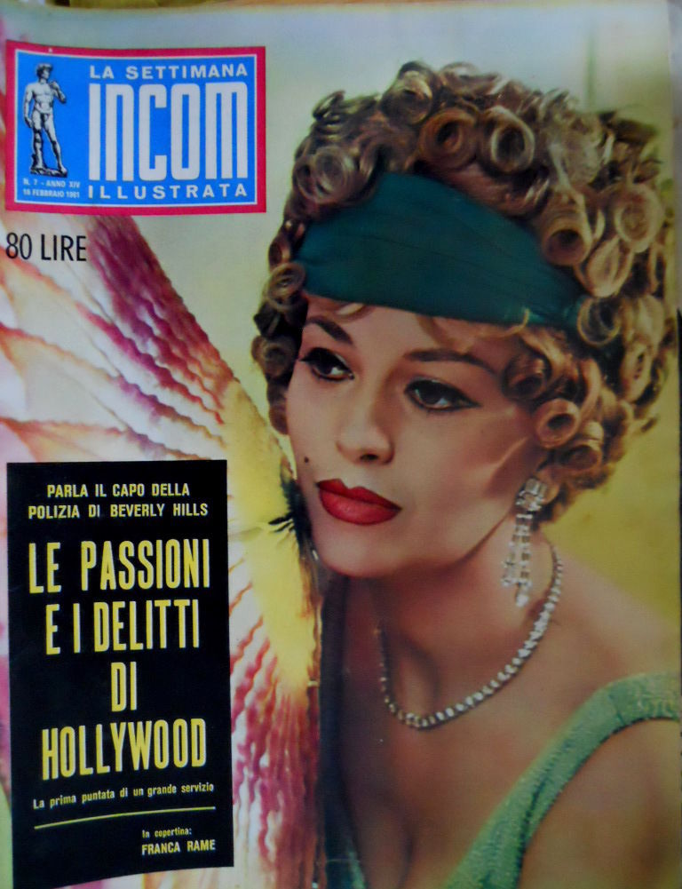 SETTIMANA INCOM magazine side cover 16 February 1961