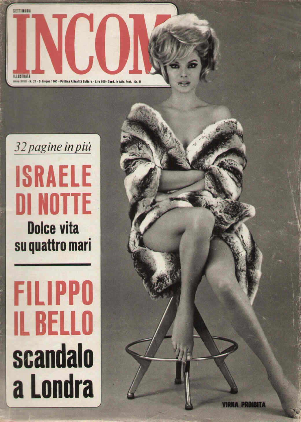 SETTIMANA INCOM magazine side cover 5 June 1965
