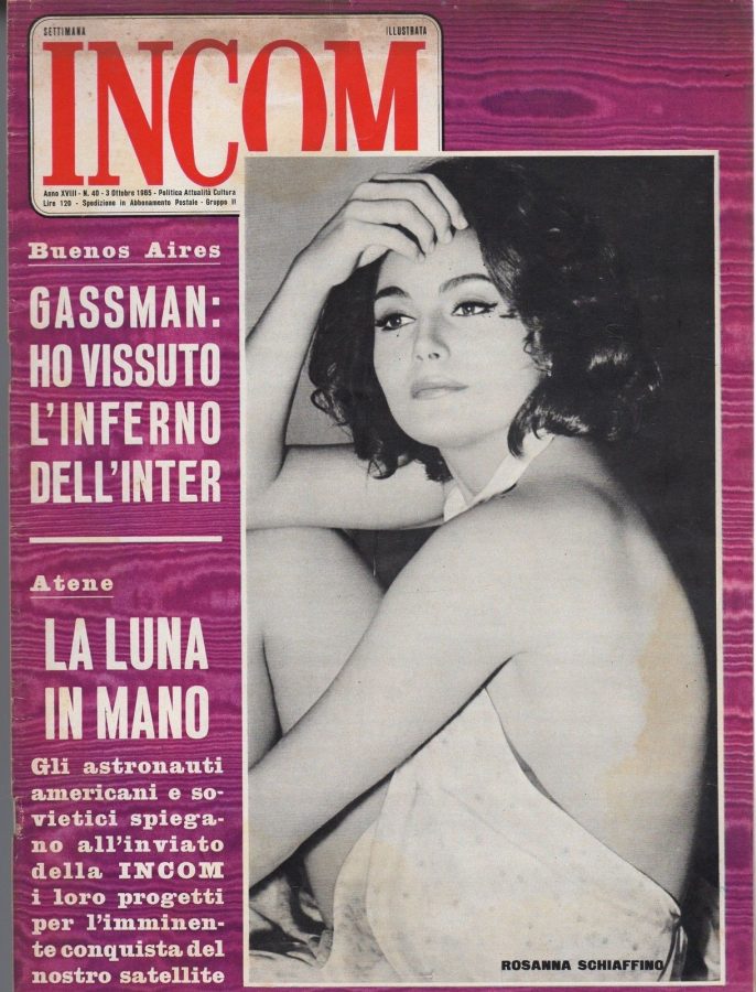 SETTIMANA INCOM magazine side cover 3 October 1965