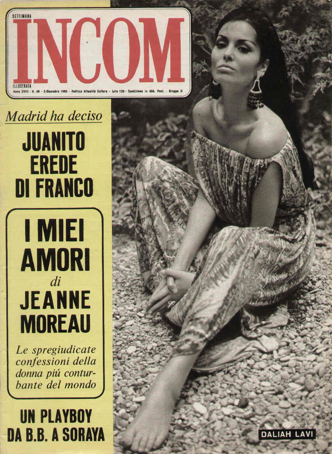 SETTIMANA INCOM magazine side cover 5 December 1965