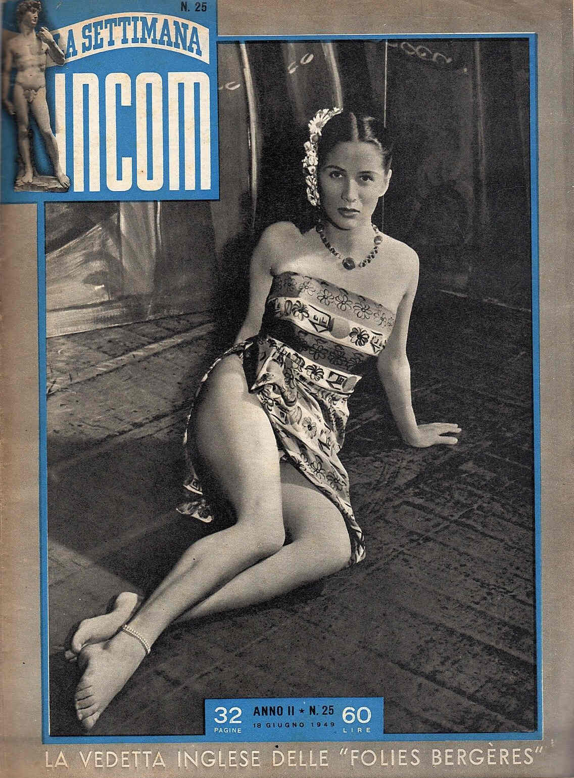 SETTIMANA INCOM magazine side cover Issue 25 18 June 1949