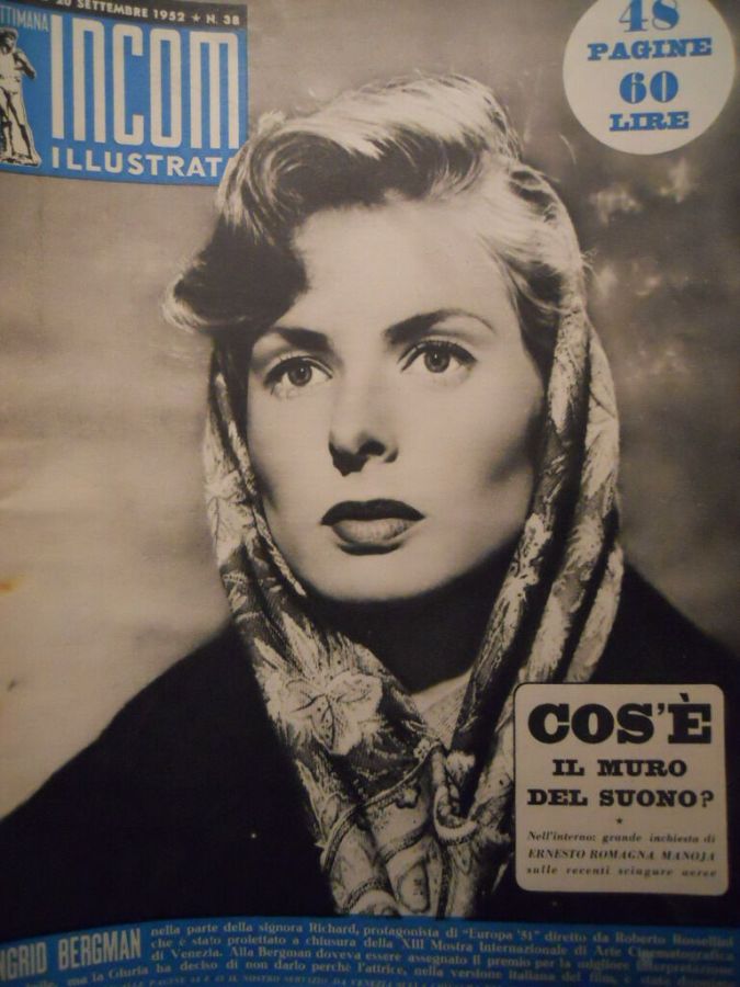 SETTIMANA INCOM magazine side cover Issue 38 20 September 1952