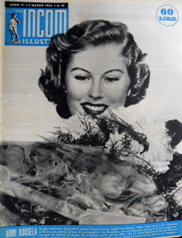 SETTIMANA INCOM magazine side cover Issue 10 7 March 1953