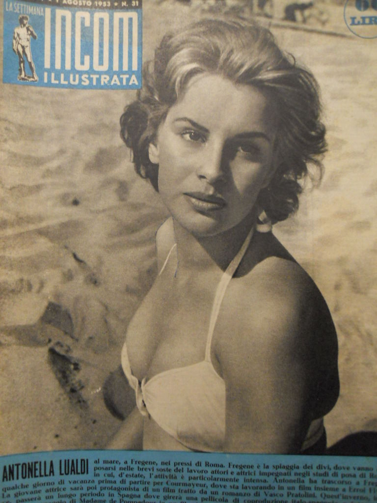 SETTIMANA INCOM magazine side cover Issue 31 1 August 1953