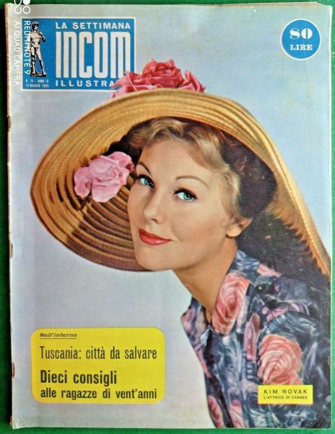 SETTIMANA INCOM magazine side cover Issue 19 12 May 1956
