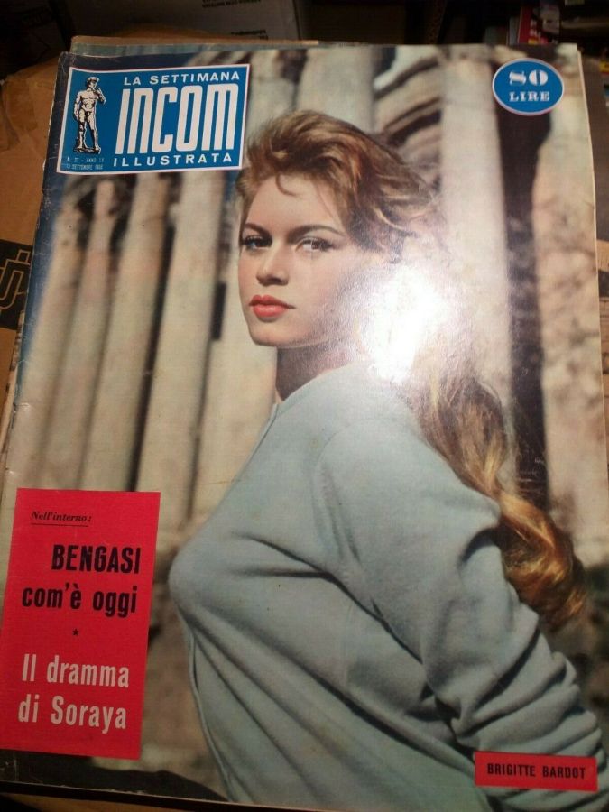 SETTIMANA INCOM magazine side cover Issue 37 15 September 1956