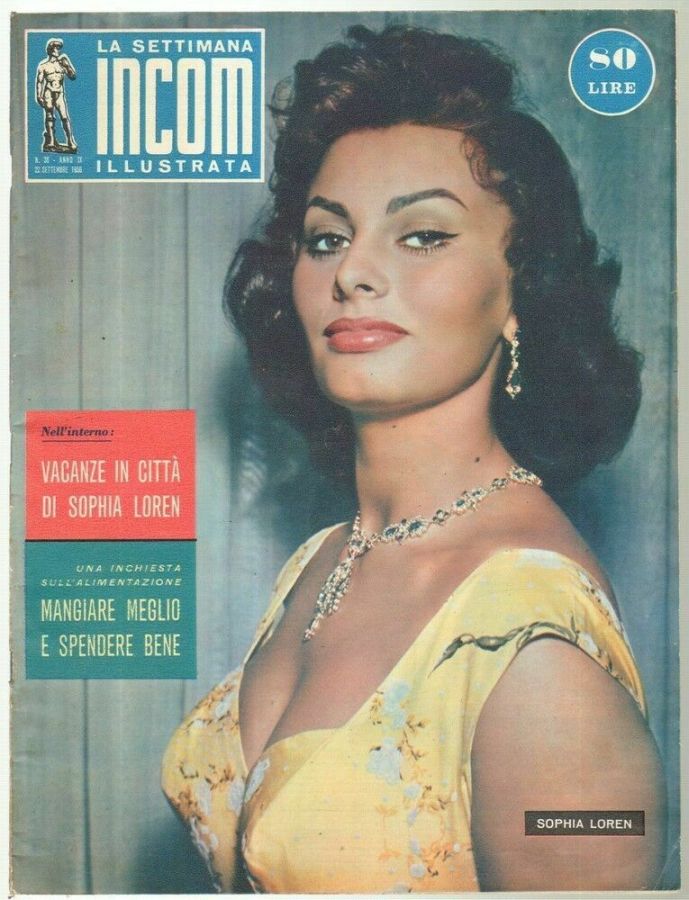 SETTIMANA INCOM magazine side cover Issue 38 22 September 1956