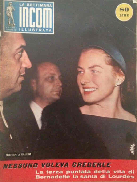 SETTIMANA INCOM magazine side cover Issue 47 23 November 1957