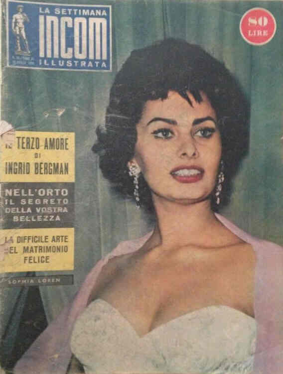 SETTIMANA INCOM magazine side cover Issue 29 19 July 1958
