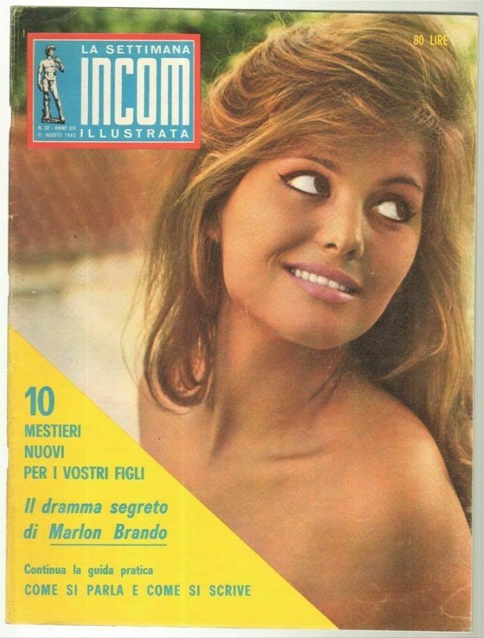 SETTIMANA INCOM magazine side cover Issue 32 11 August 1960