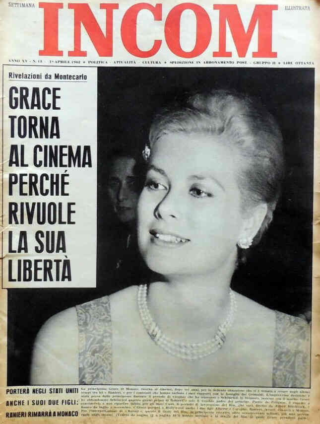 SETTIMANA INCOM magazine side cover Issue 13 1 April 1962