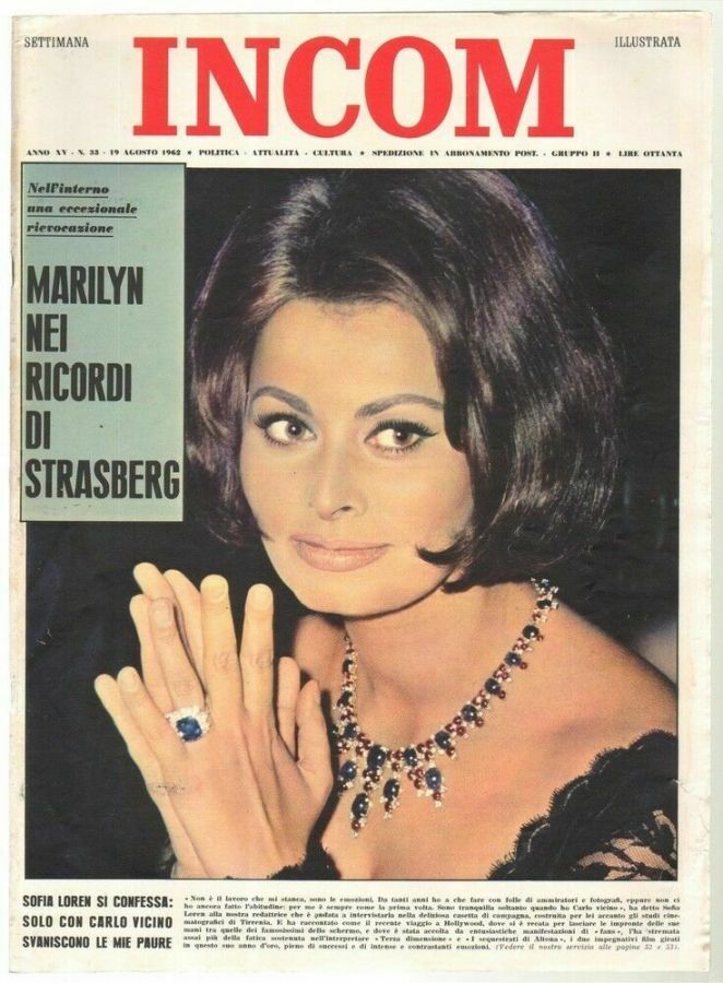 SETTIMANA INCOM magazine side cover Issue 33 19 August 1962
