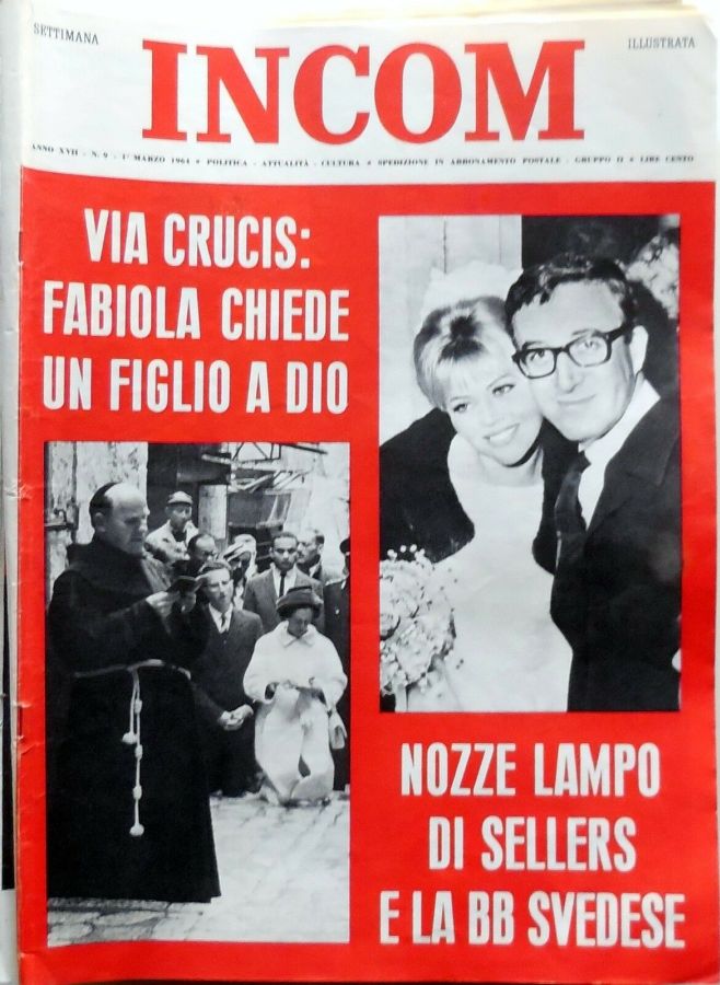 SETTIMANA INCOM magazine side cover Issue 9 1 March 1964