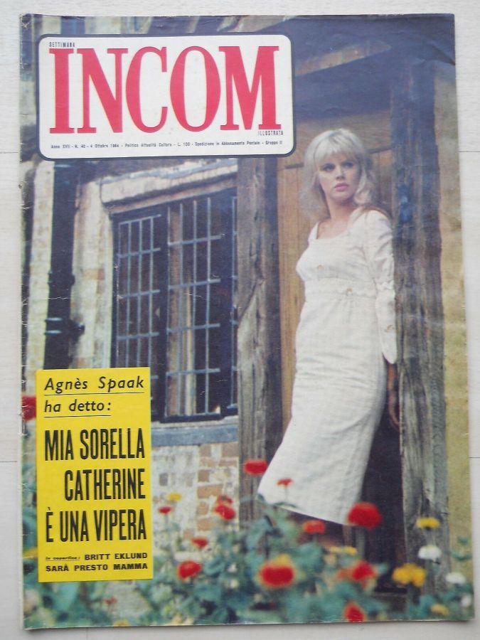 SETTIMANA INCOM magazine side cover Issue 40 4 October 1964