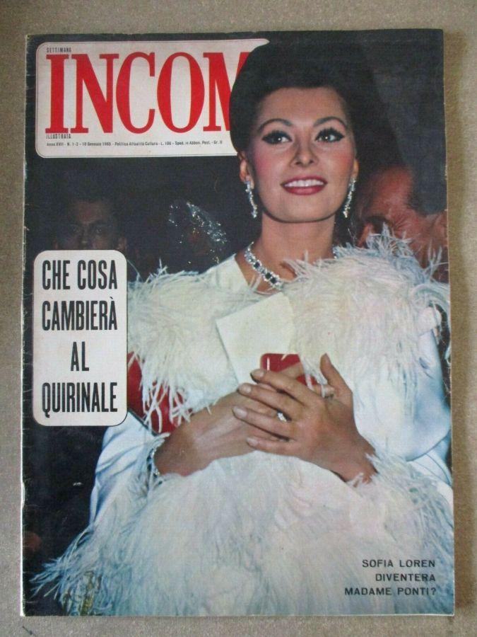 SETTIMANA INCOM magazine side cover Issue 1-2 10 January 1965
