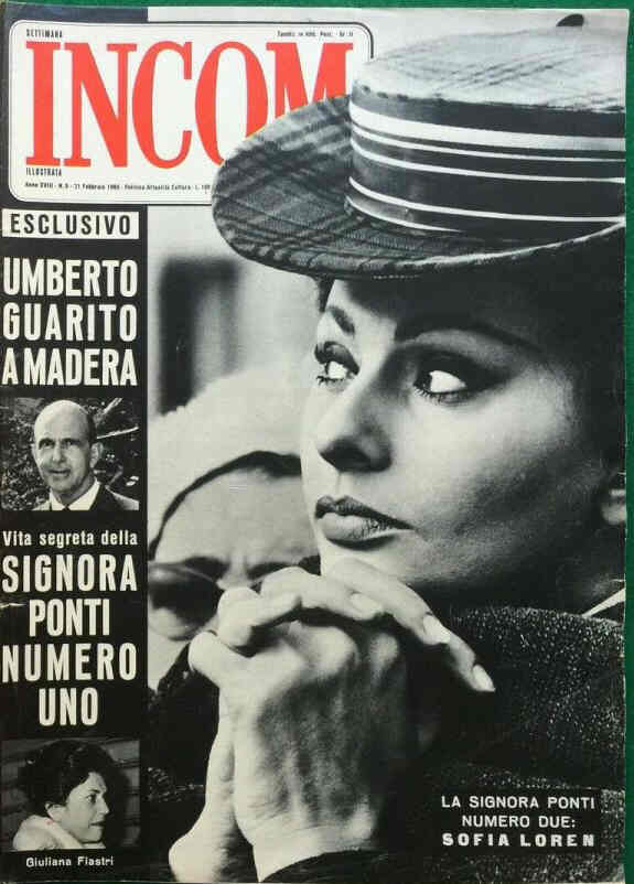 SETTIMANA INCOM magazine side cover Issue 8 22 February 1965