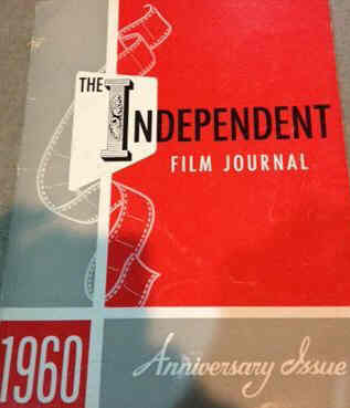 INDEPENDENT FILM JOURNAL magazine side cover  1960