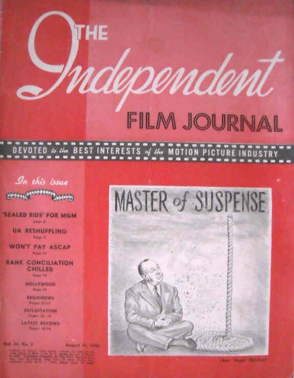 INDEPENDENT FILM JOURNAL magazine side cover 14 August 1948