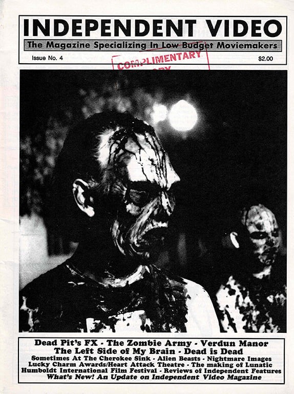 INDEPENDENT VIDEO magazine side cover Issue 4   1992