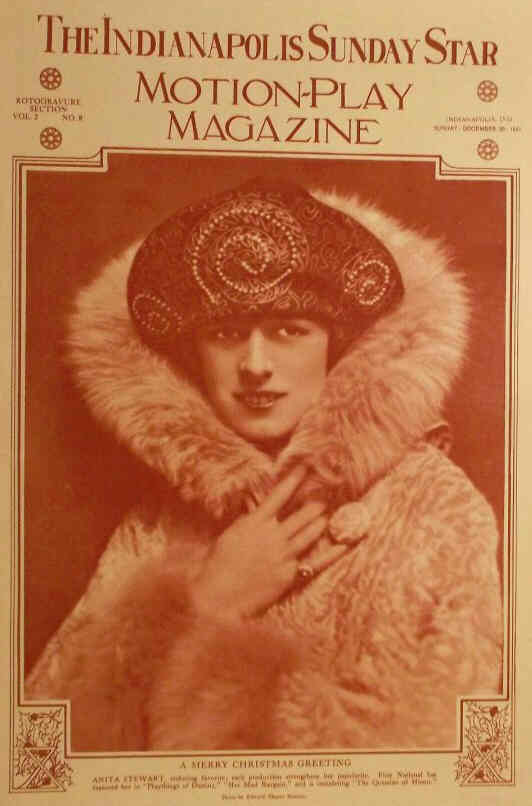 INDIANAPOLIS SUNDAY STAR magazine side cover 25 December 1921