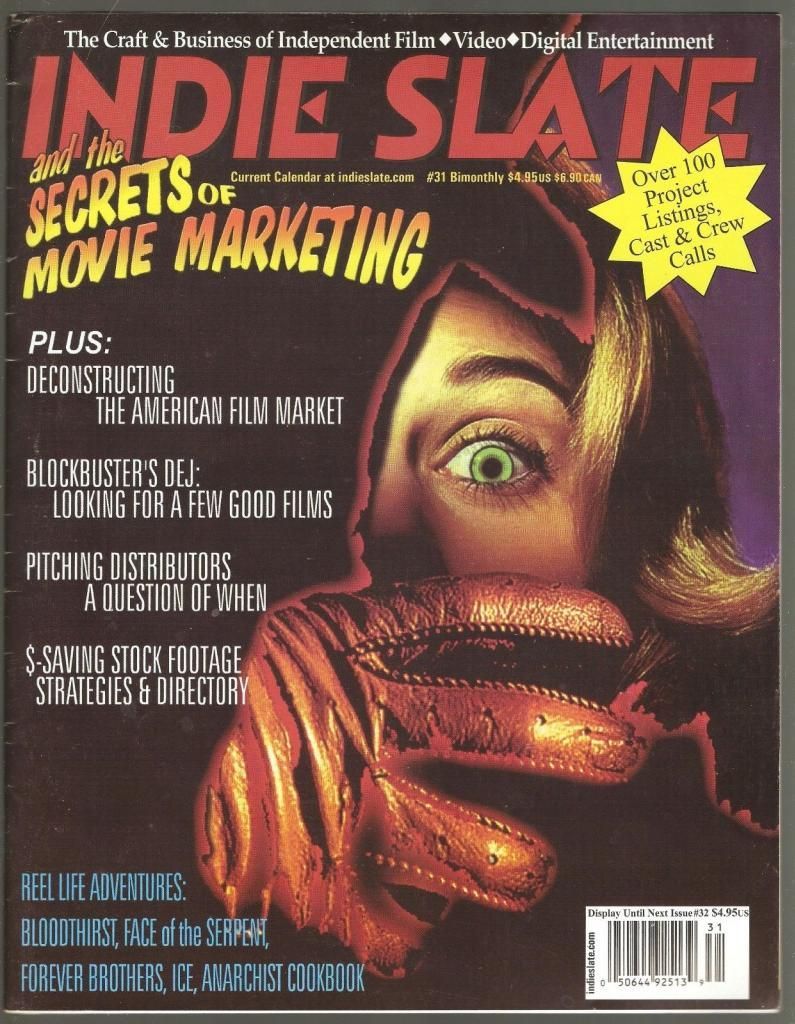 INDIE SLATE magazine side cover Issue 31  2003