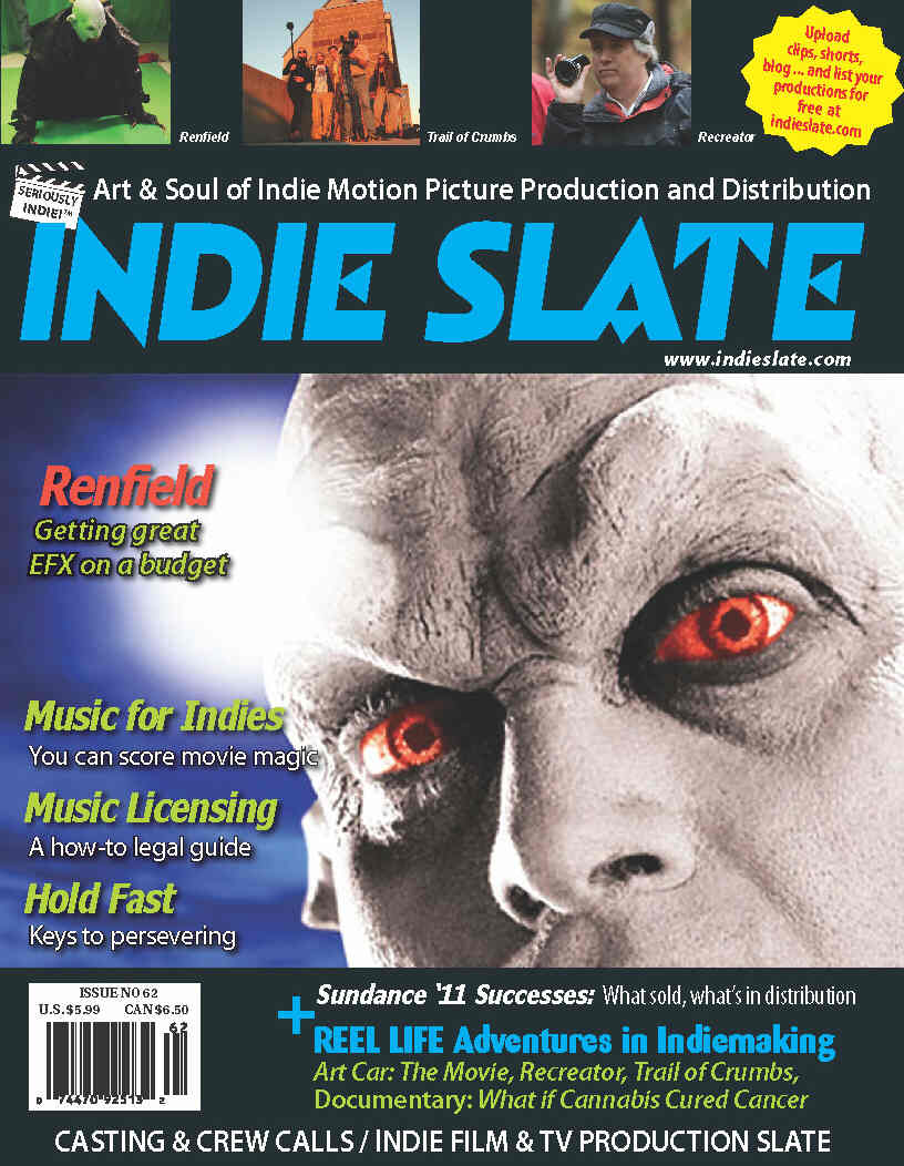 INDIE SLATE magazine side cover Issue 62 September/October 2011
