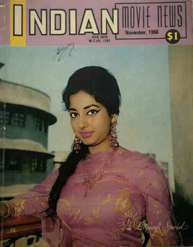 INDIAN MOVIE NEWS magazine side cover  November 1966