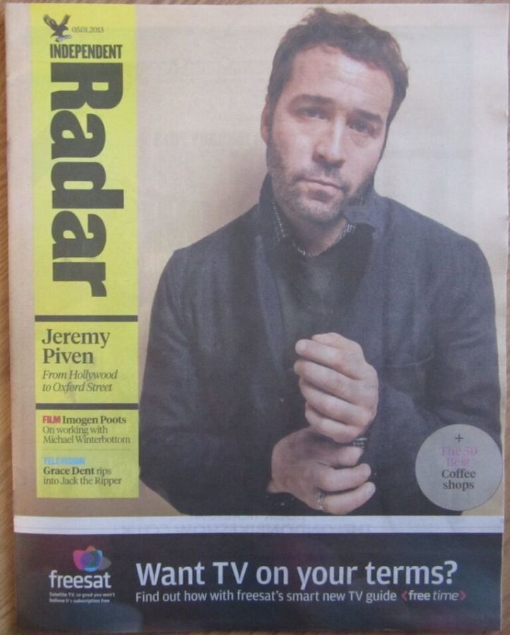 INDEPENDENT RADAR magazine side cover 5 January 2013