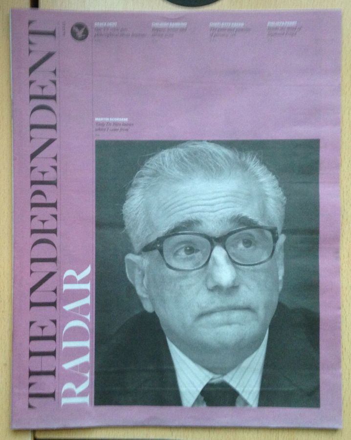 INDEPENDENT RADAR magazine side cover 14 December 2013