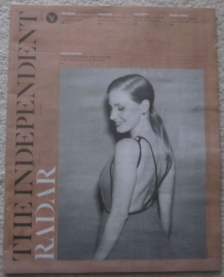 INDEPENDENT RADAR magazine side cover 26 October 2014