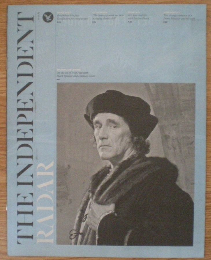 INDEPENDENT RADAR magazine side cover 10 January 2015