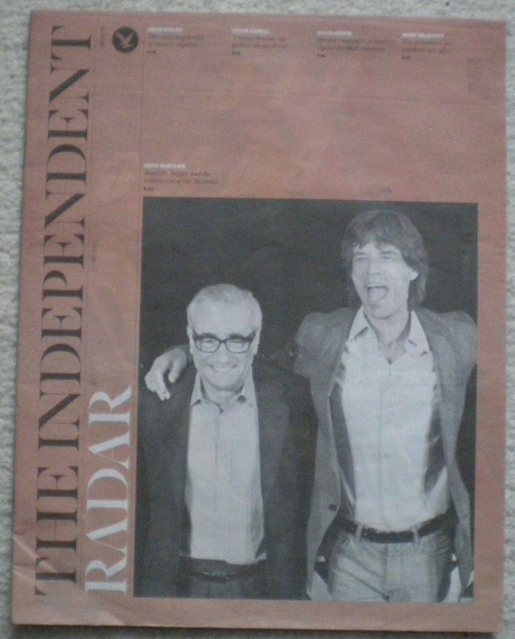 INDEPENDENT RADAR magazine side cover 16 January 2016