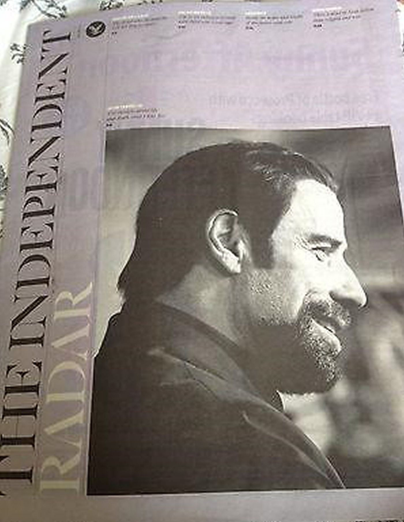 INDEPENDENT RADAR magazine side cover  October 2014