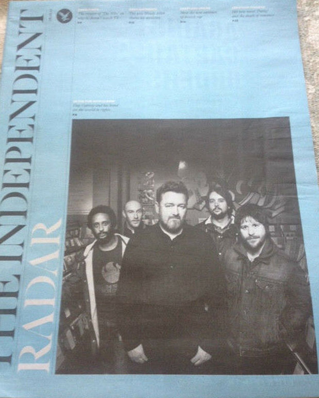INDEPENDENT RADAR magazine side cover 8 August 2015