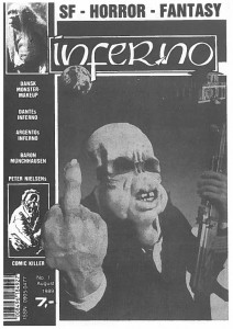 TWO ZONE/INFERNO magazine side cover Issue 1  1989