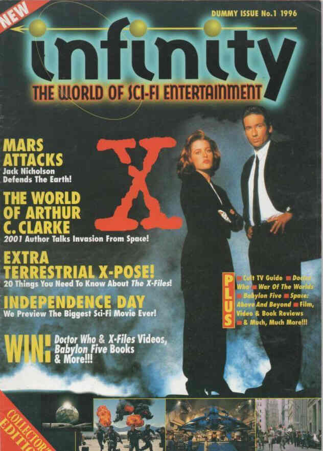 INFINITY magazine side cover Issue 1 August 1996