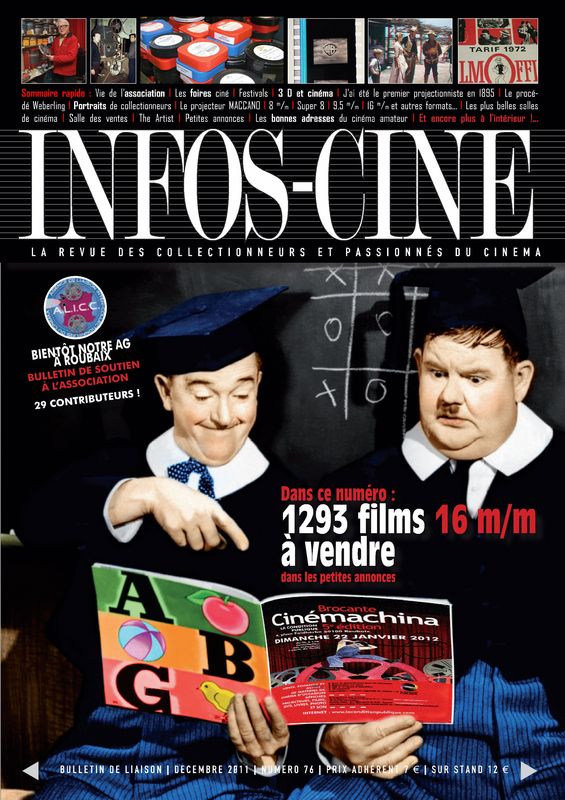 INFOS-CINE magazine side cover Issue 76 December 2011
