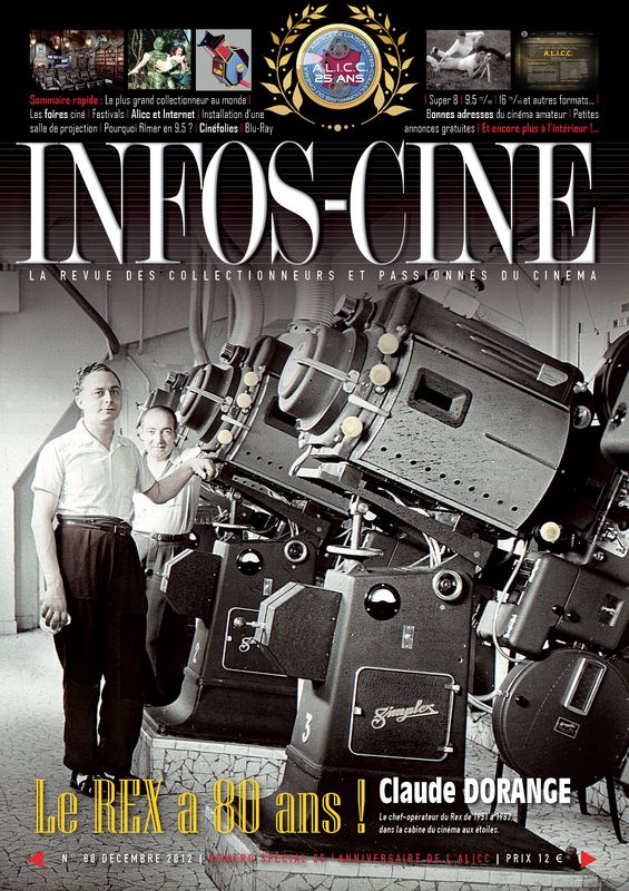 INFOS-CINE magazine side cover Issue 80 December 2012