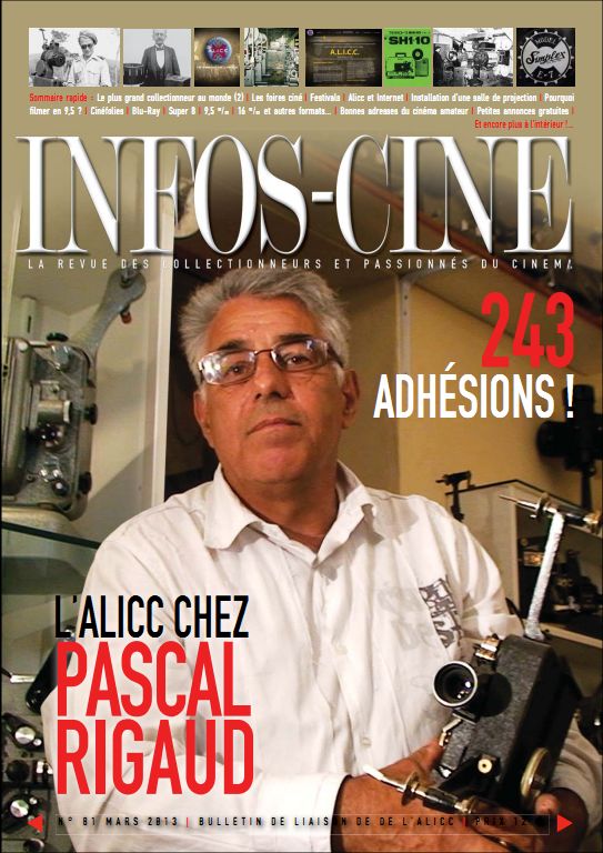 INFOS-CINE magazine side cover Issue 81 March/April/May 2013
