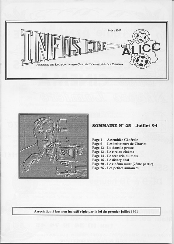 INFOS-CINE magazine side cover Issue 25 July 1994