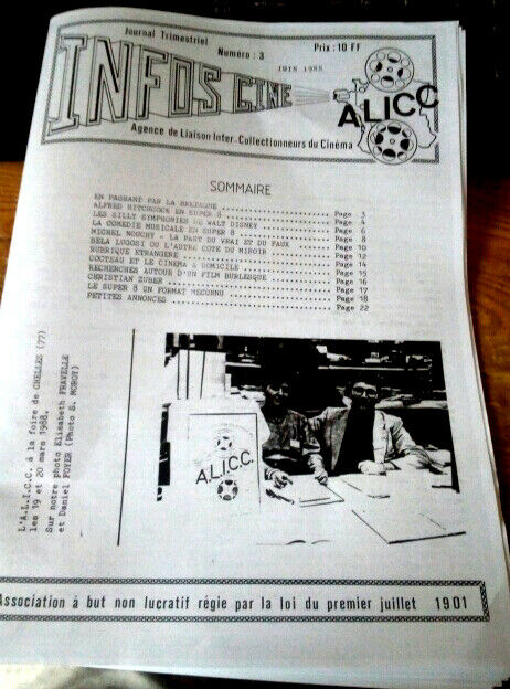 INFOS-CINE magazine side cover Issue 3  June 1988
