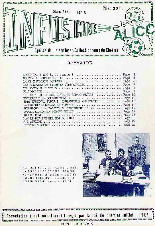 INFOS-CINE magazine side cover Issue 8  March 1990