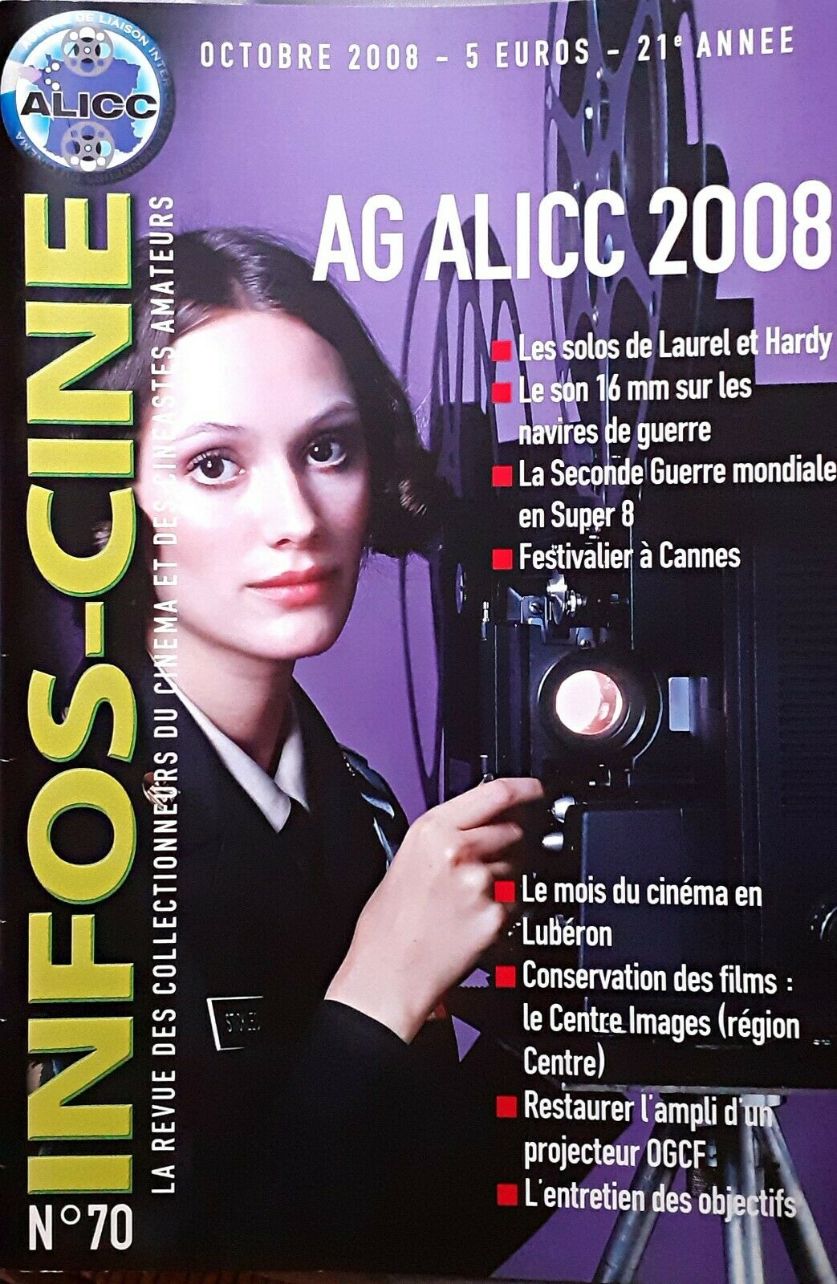 INFOS-CINE magazine side cover Issue 70  October 2008
