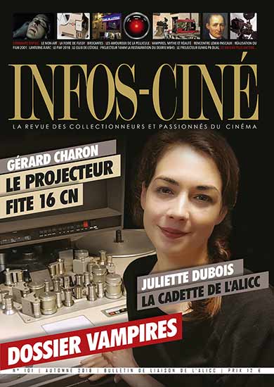 INFOS-CINE magazine side cover Issue 101 Fall 2018