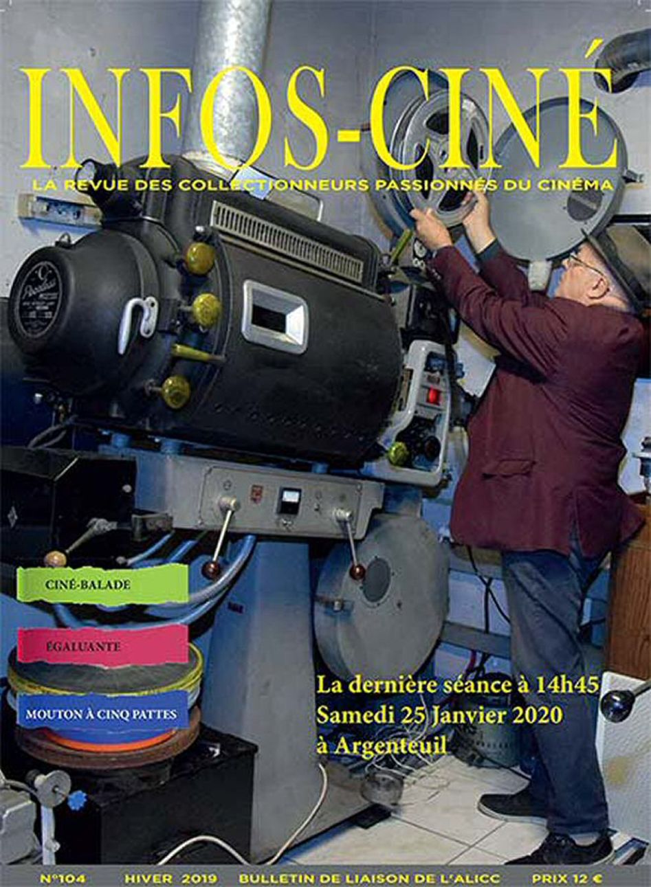 INFOS-CINE magazine side cover Issue 104  December 2019