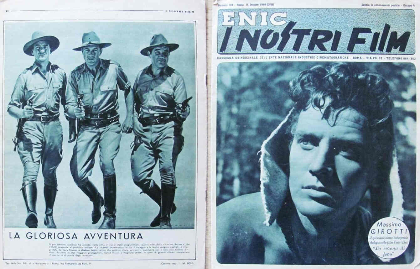 I NOSTRI FILM magazine side cover Issue 108 15 October 1940