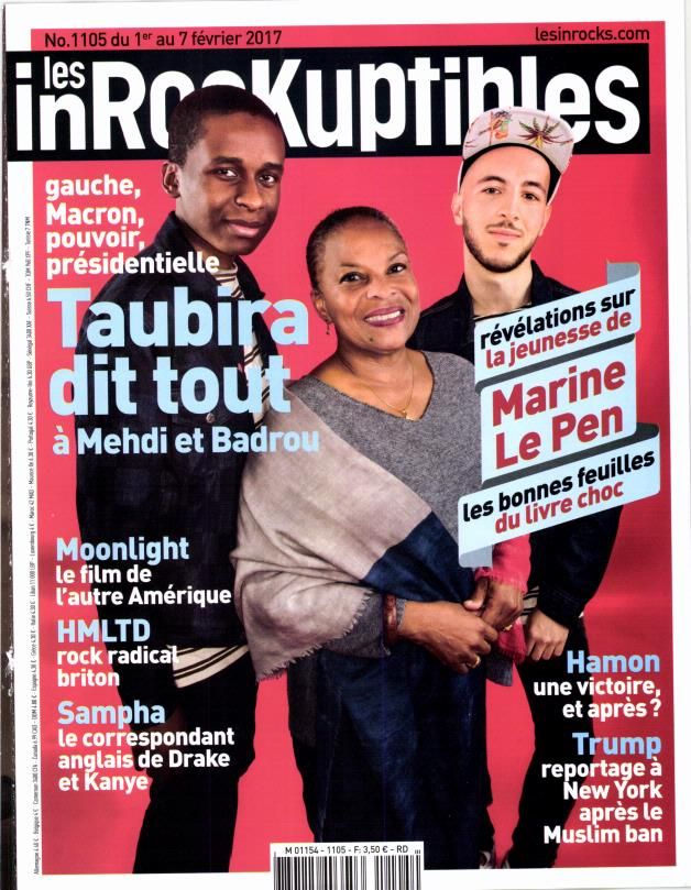 INROCKUPTIBLES | LES magazine side cover Issue 1105 1 February 2017